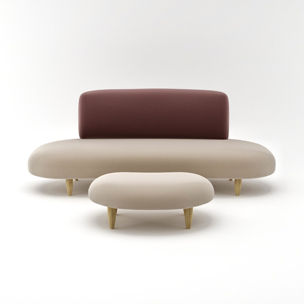 isamu noguchi miro loveseat 3ds - Miro Loveseat and Ottoman by lajhar